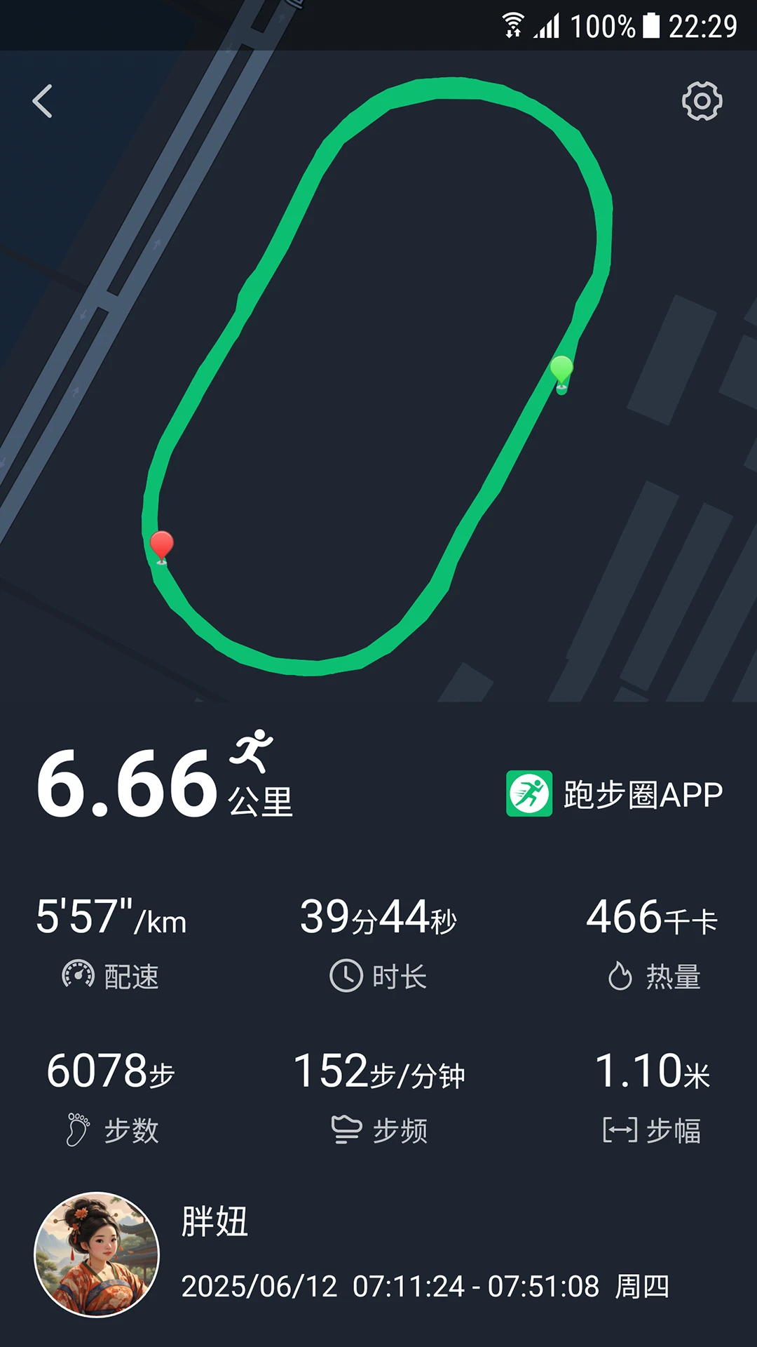 跑步圈截图