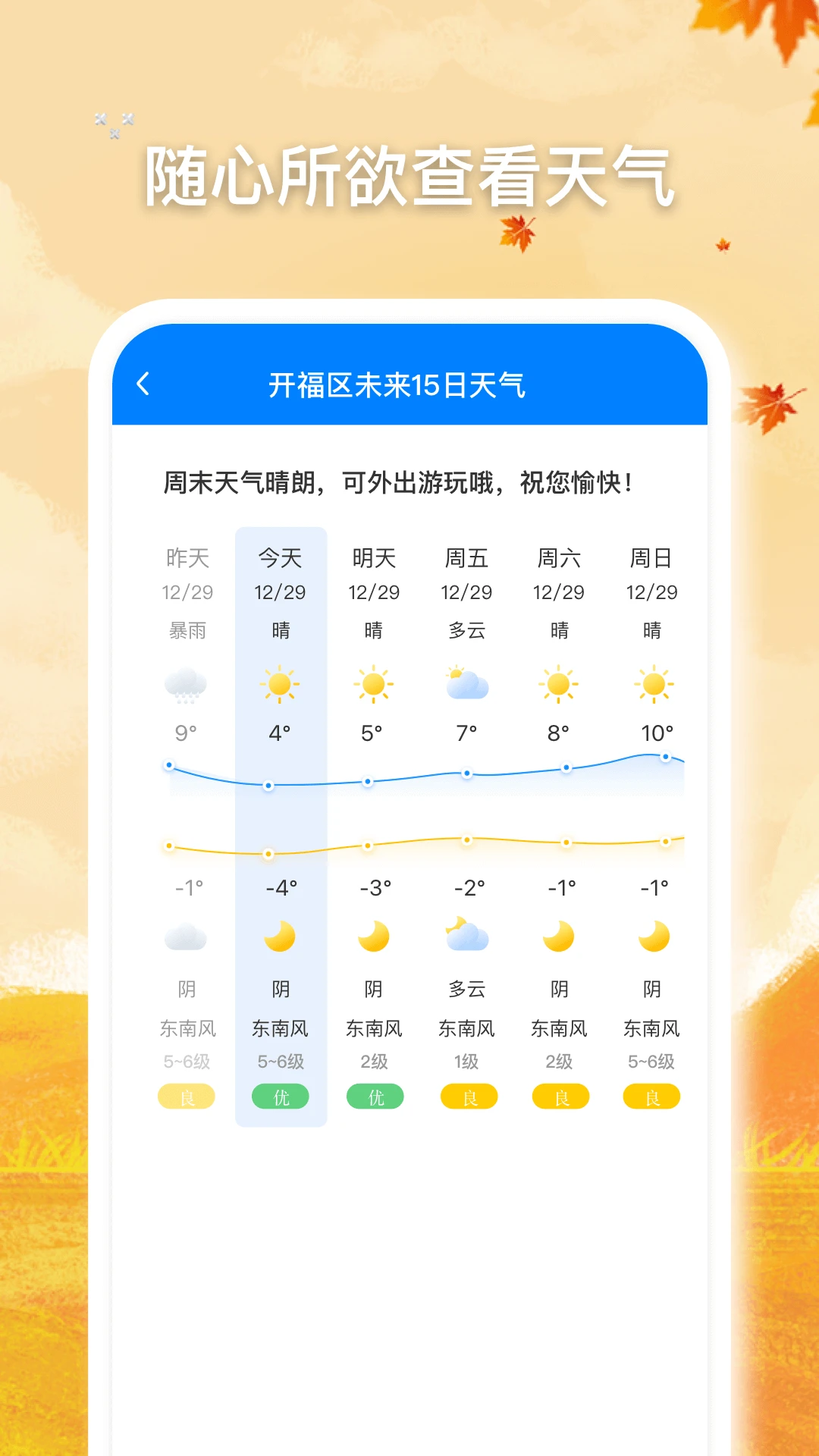 无忧天气截图