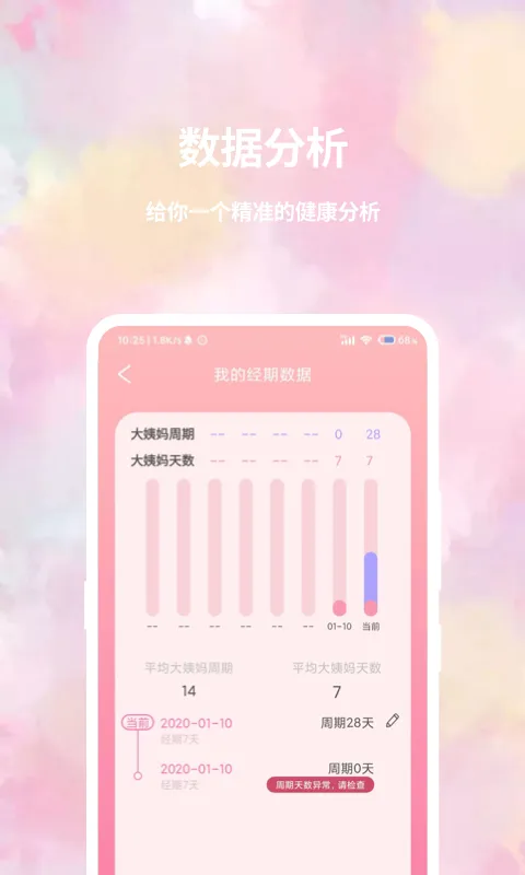 大姨妈日历截图