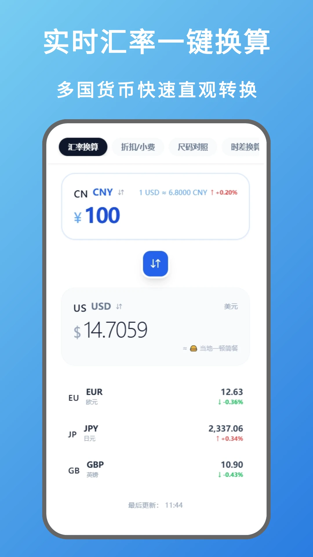 汇率查询截图