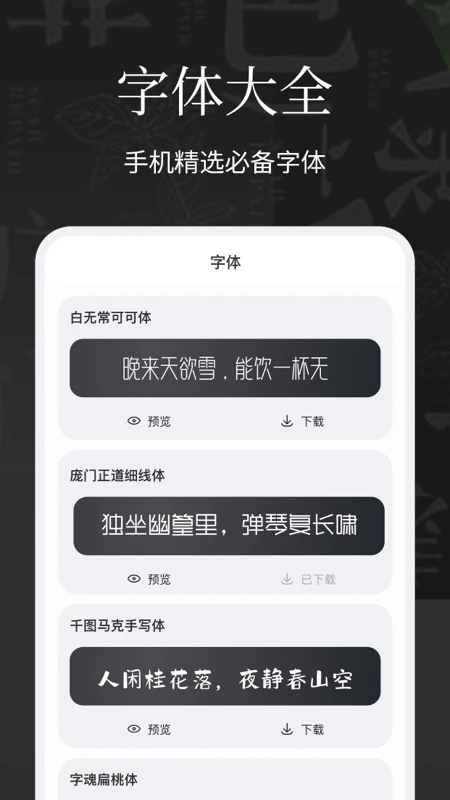 字体安装截图