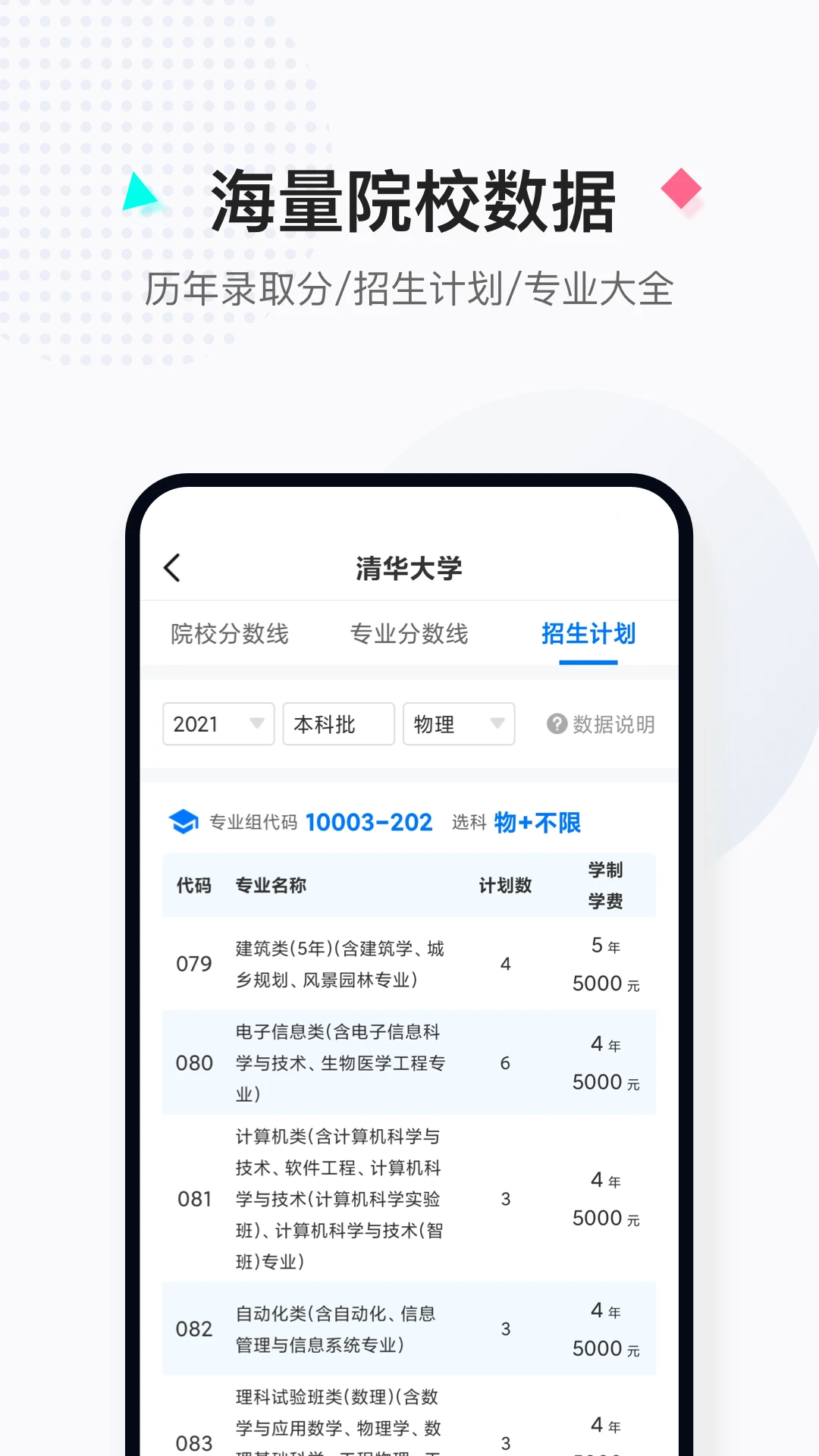 报考大学截图