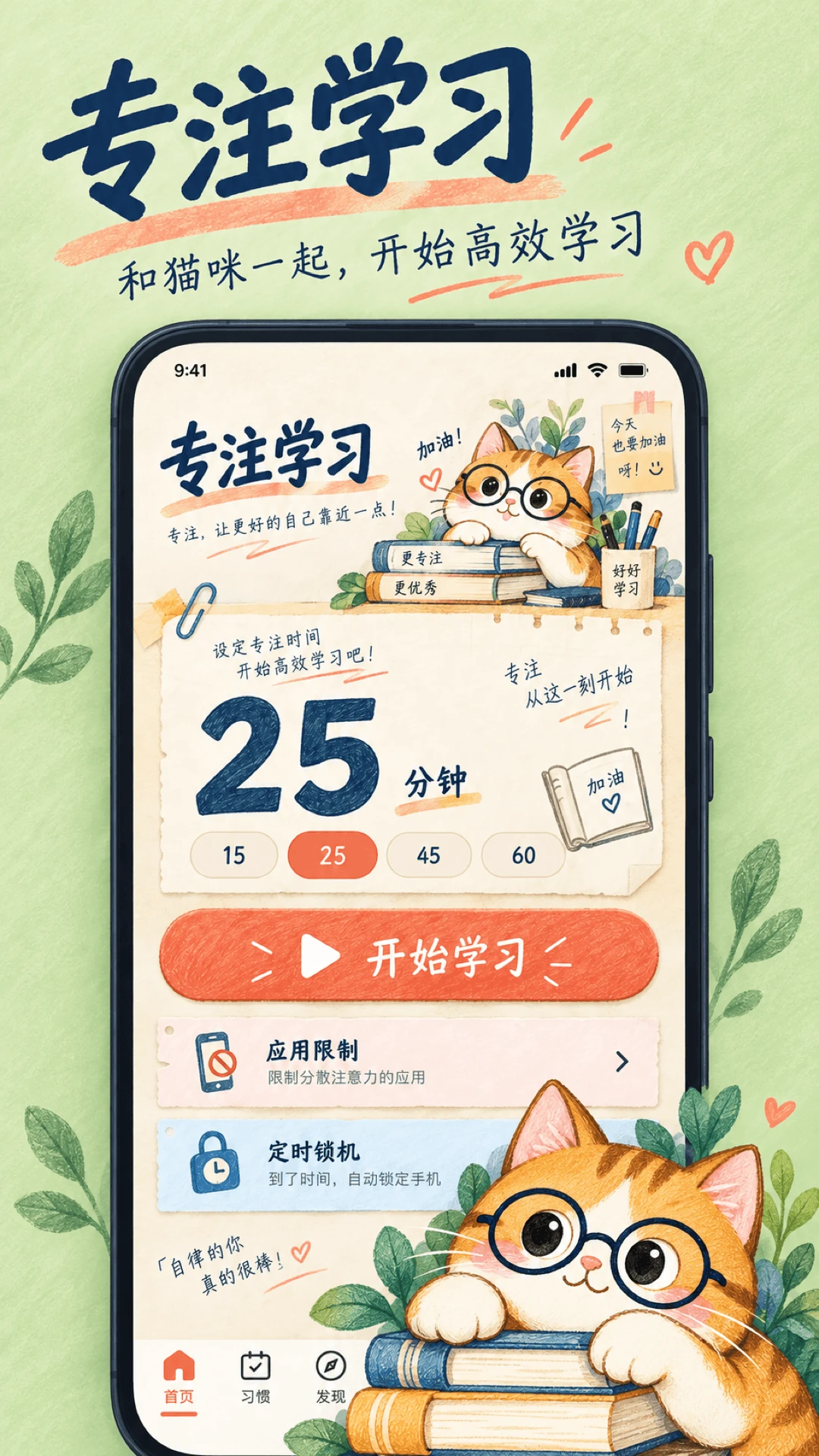 专注学习截图