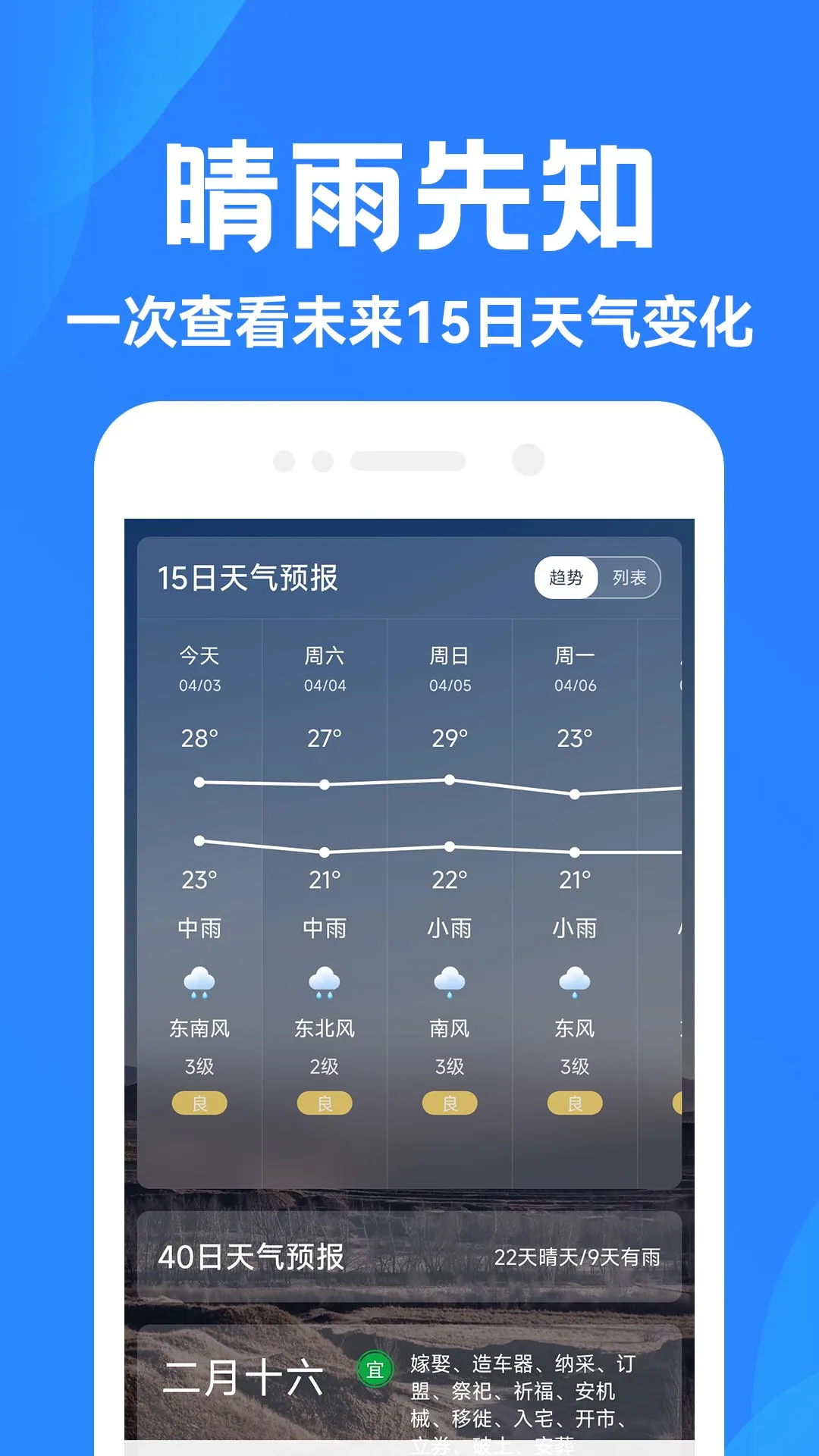 墨云天气预报截图