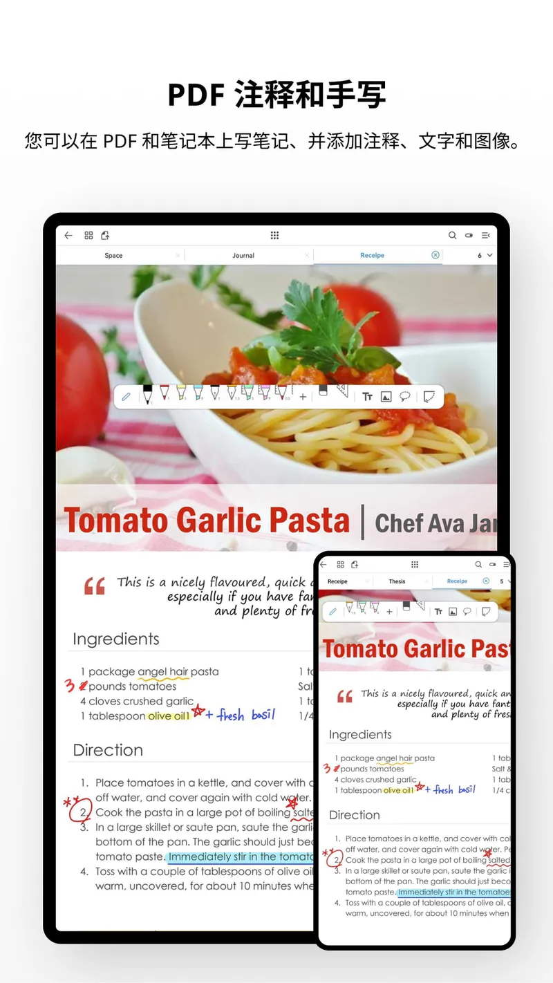 Flexcil 笔记和 PDF截图