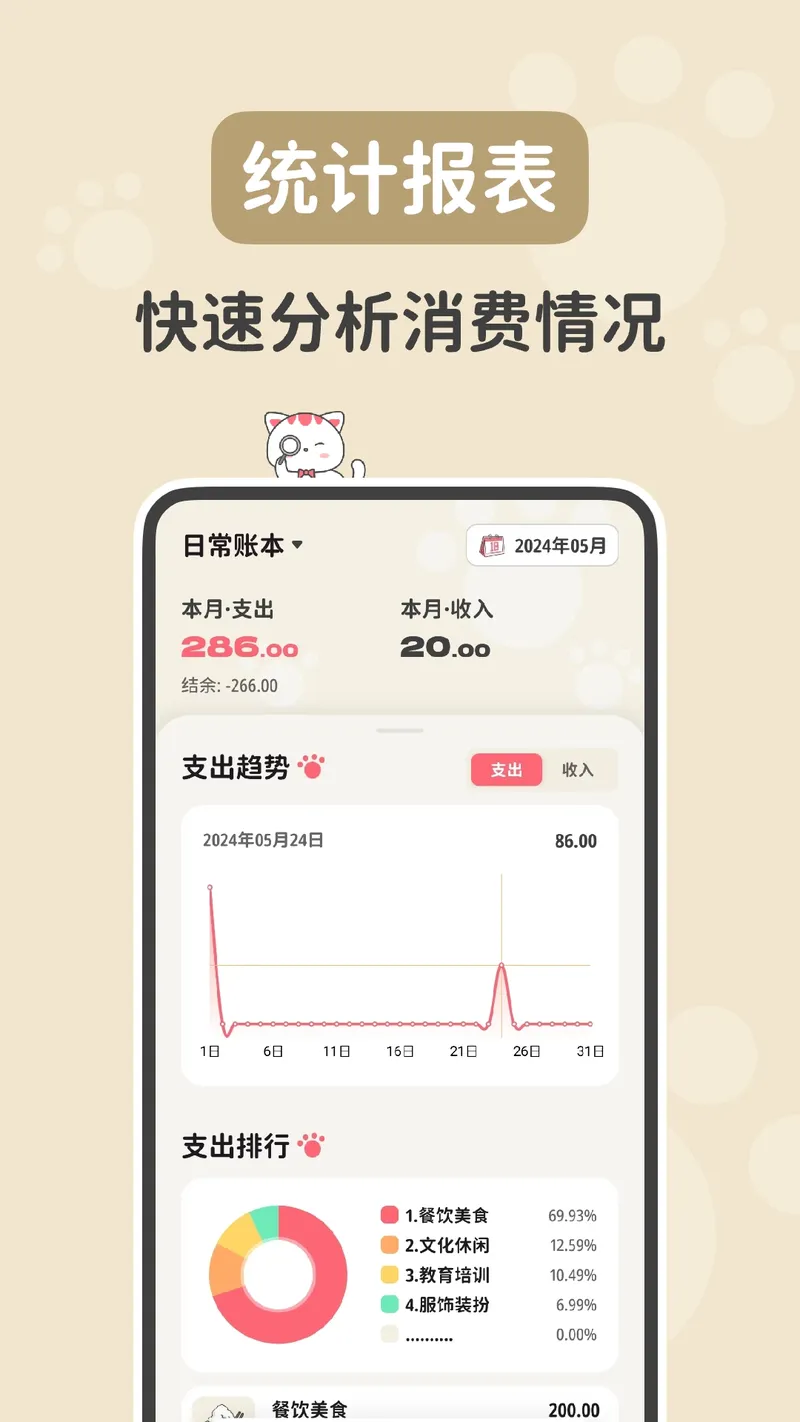喵钱记账截图