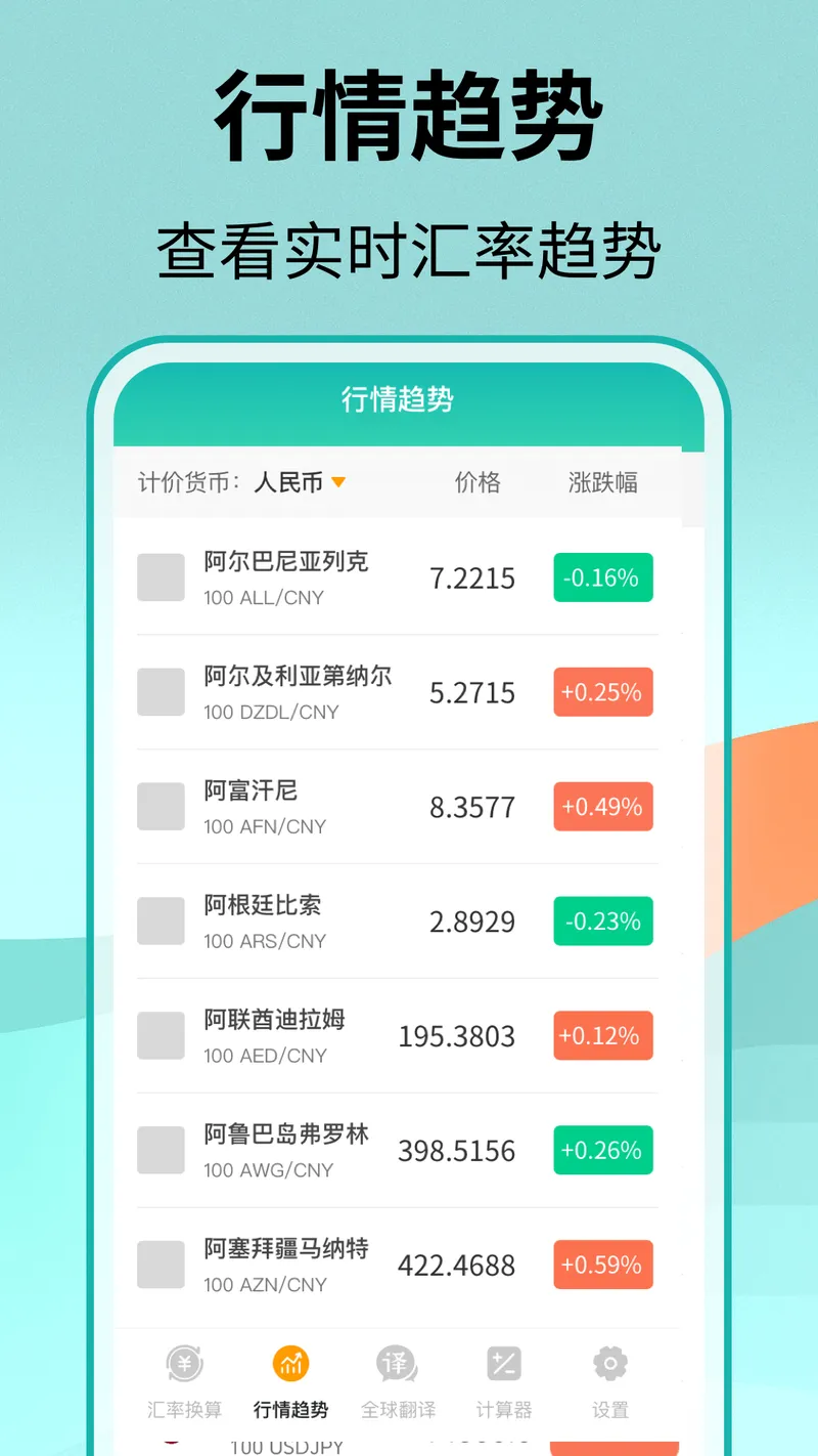极速汇率截图