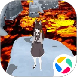 动漫女孩跑步